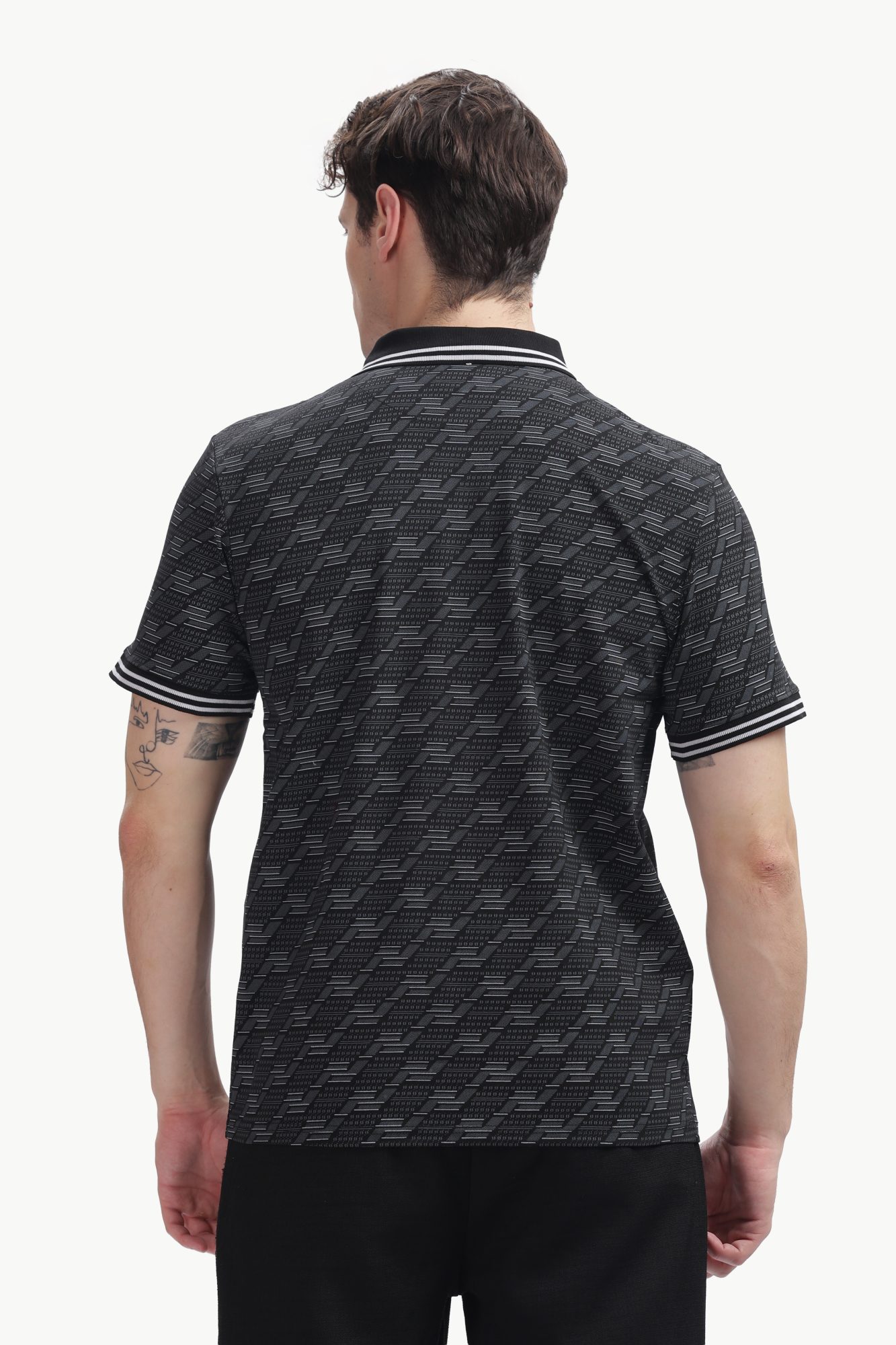 Noir Pattern Polo, back