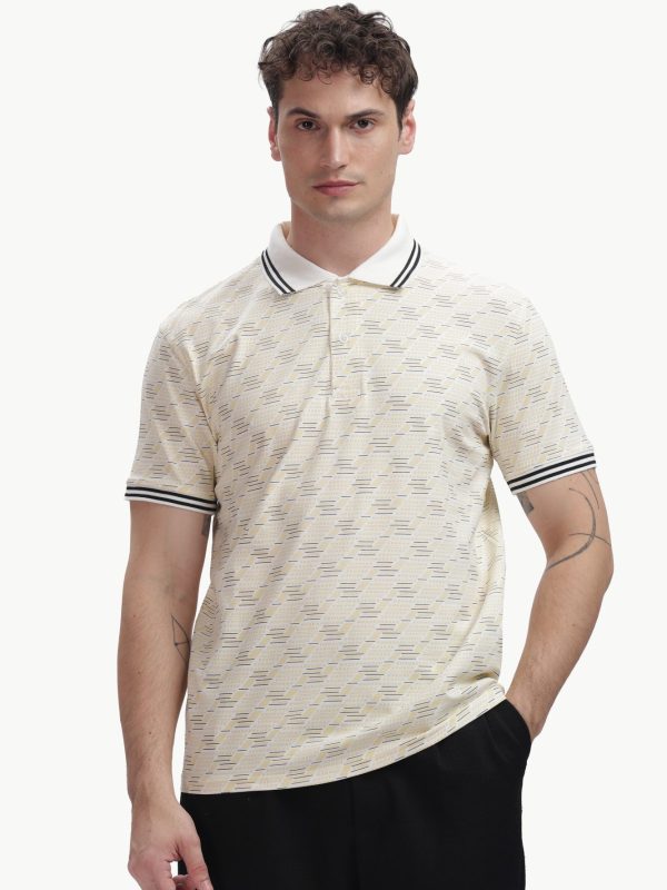 Ivory Pattern Polo, front